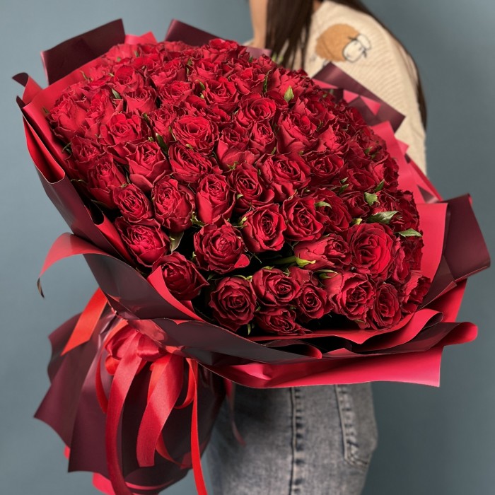 101 красная Роза на Рубиновую свадьбу